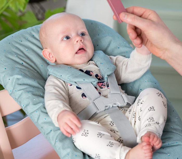 כסא אוכל לתינוק עם מושב ניובורן מגילה לידה 0 stokke newborn סגל בייבי
